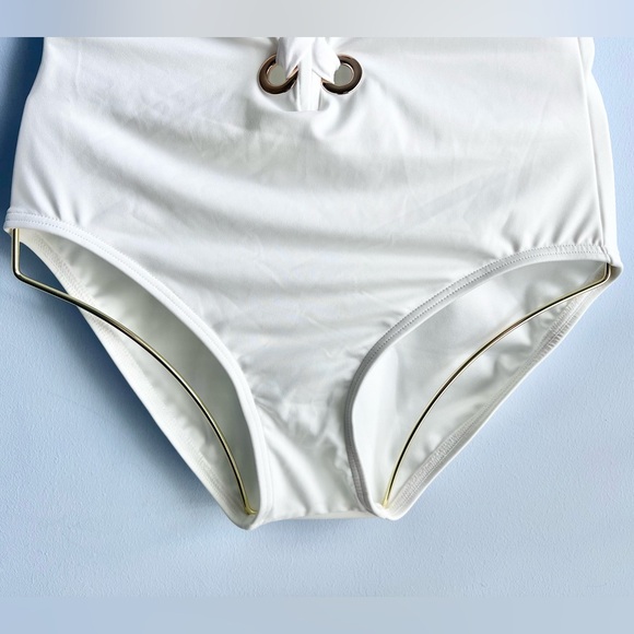 Michael Kors Lace-Up One-Piece Swimsuit Size 10 - Picture 4 of 7